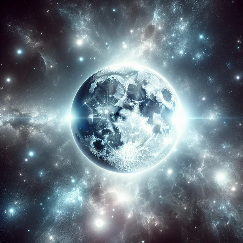 Moon, painted planet portrait from the Hearthlight planetary hours feature