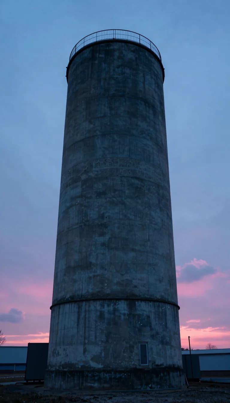 tall vertical of lone industrial silhouette on a prairie at hot-pink sunset - companion image for the cart abandon vs browse abandon flows guide